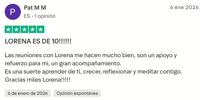 Opiniones sesiones con Lorena Molinero